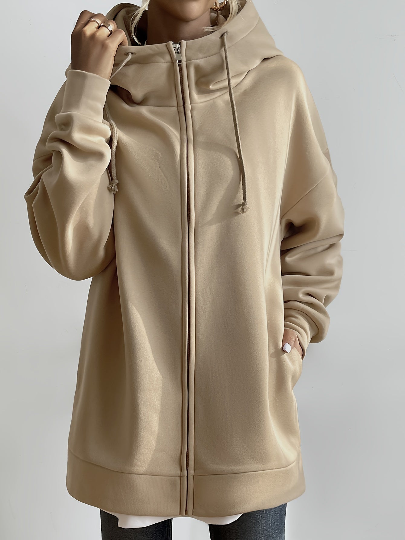 Sporty Hooded Jacket Comfortable