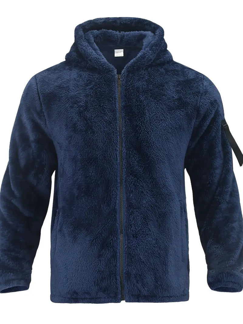Men's Winter Jacket Fluffy Zipper