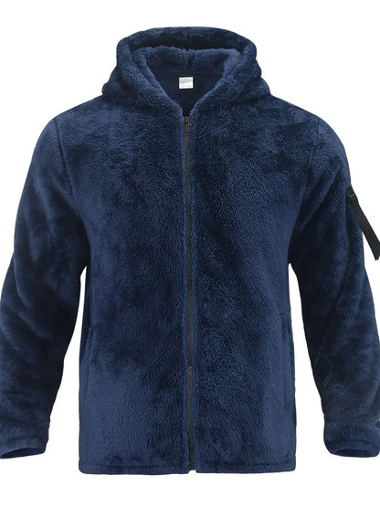 Men's Winter Jacket Fluffy Zipper