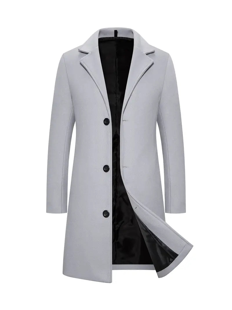 Men's Elegant Long Trench Coat
