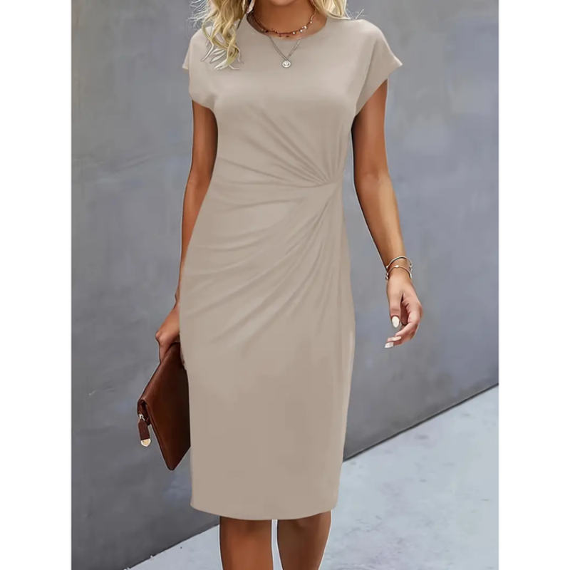 Elegant Women's Dress Short-Sleeve Chiffon