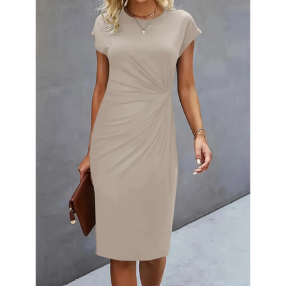 Elegant Women's Dress Short-Sleeve Chiffon