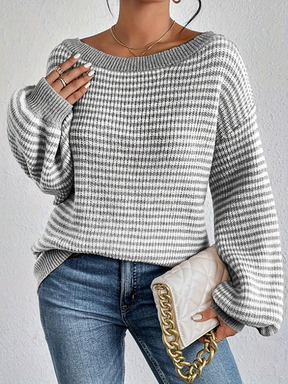 Radiant Pullover Stripe Design Soft Comfort