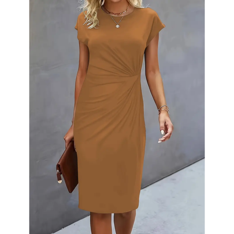 Elegant Women's Dress Short-Sleeve Chiffon