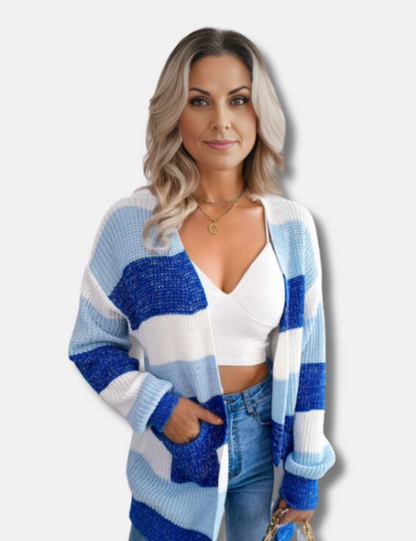 Modern Women's Long Striped Vest