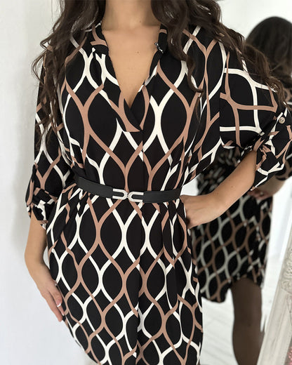Retro Rhombus Pattern Women's Dress