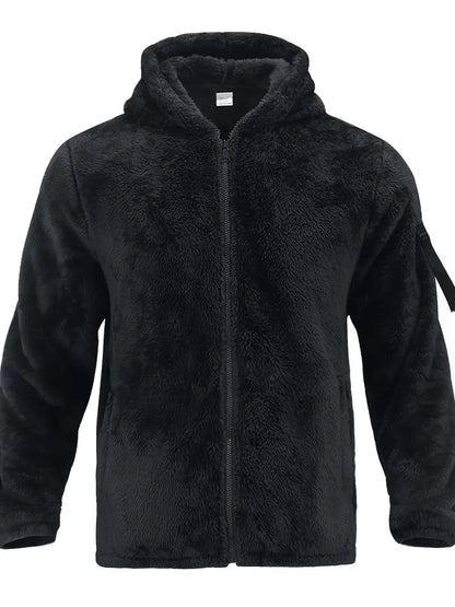 Men's Winter Jacket Fluffy Zipper