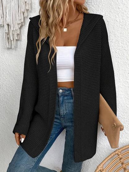 Practical Cardigan with Adjustable Hood