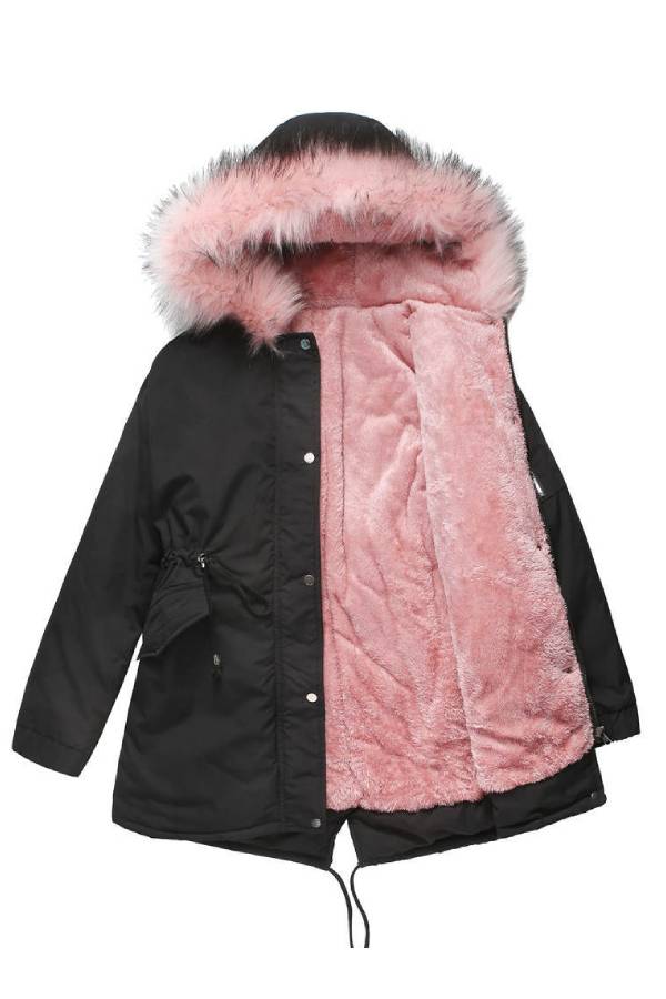 Women's Winter Coat Fleece Quilted Jacket Warm