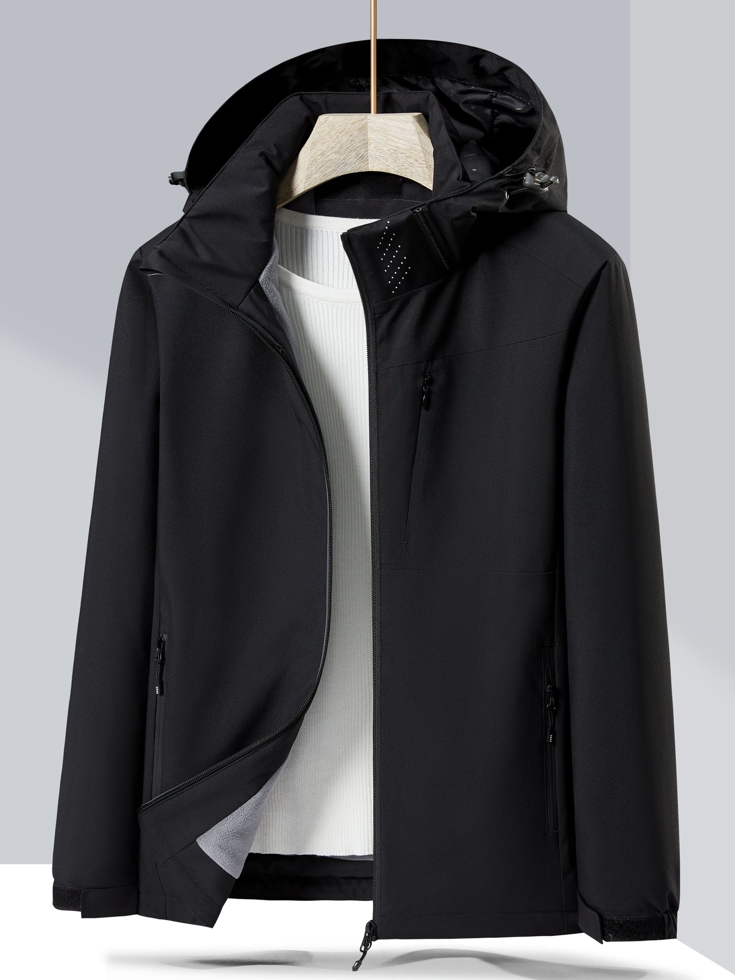 Waterproof Women's Winter Jacket Hood Fleece