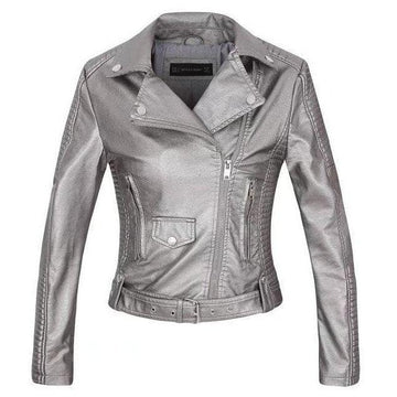 Mia - Luxury Leather Jacket Women Elegant Black
