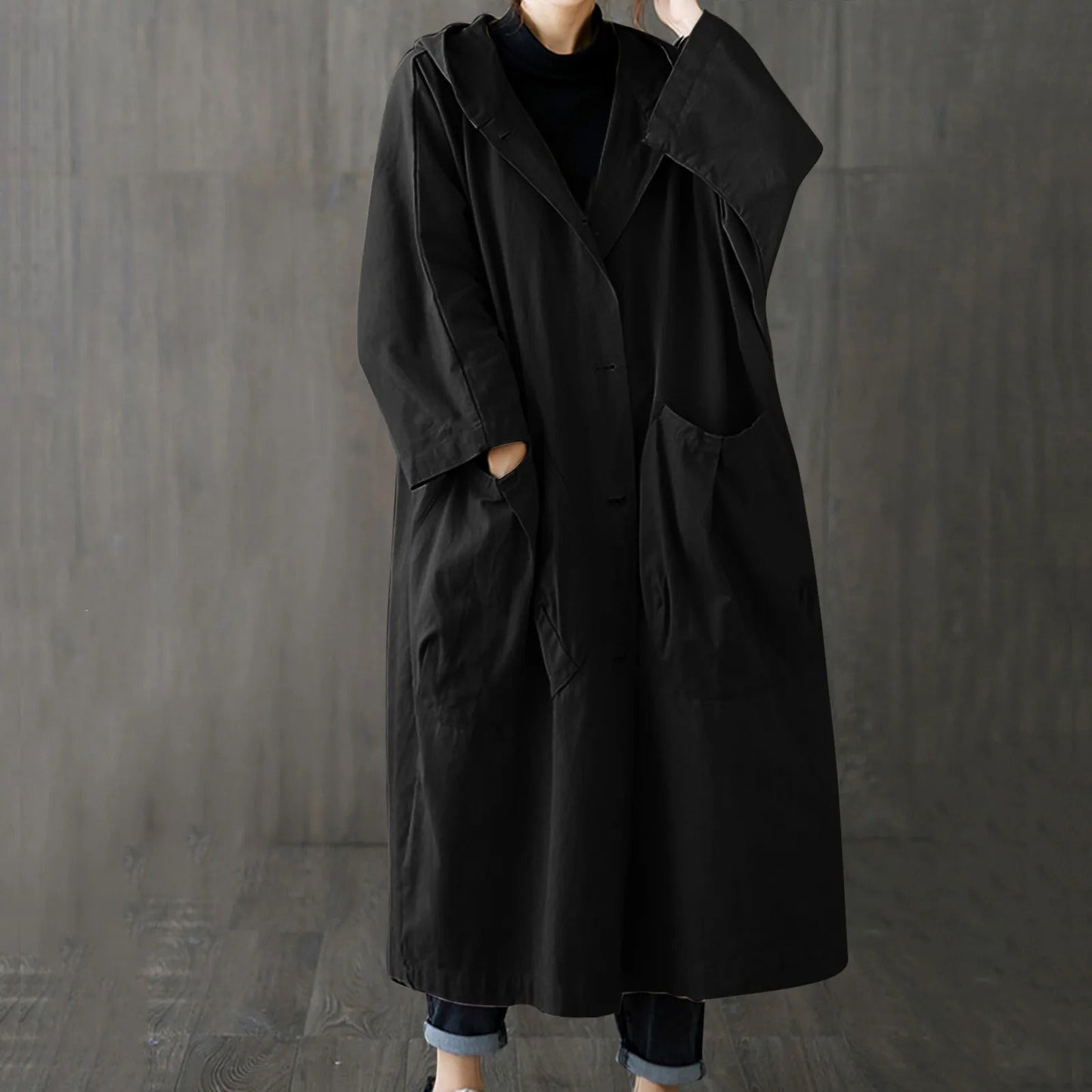 Hooded Coat Casual Design