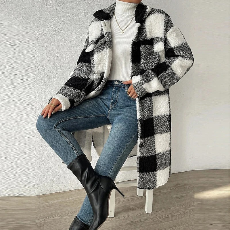 Cozy Overshirts | Plaid Fleece Shirt for Women