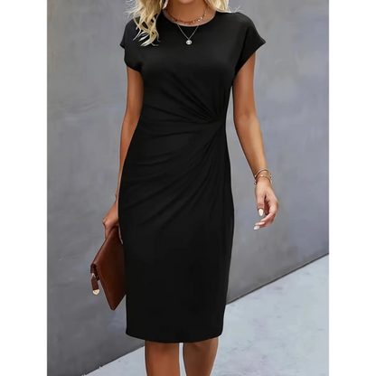 Elegant Women's Dress Short-Sleeve Chiffon