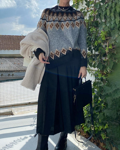 Stylish Dress With Geometric Design