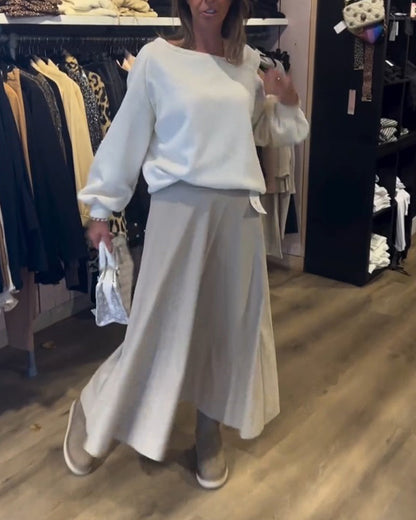 Trendy Sweatshirt Cold Shoulder Style