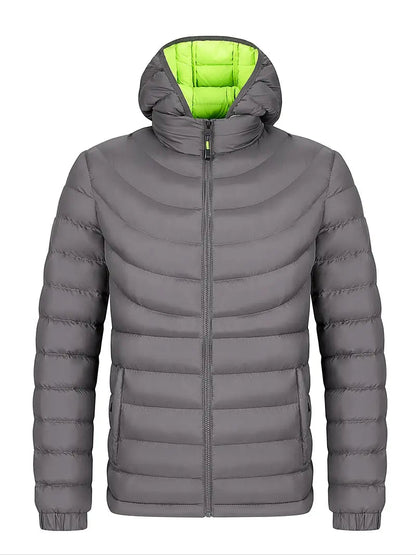 Men's Warm Lined Winter Jacket with High Collar