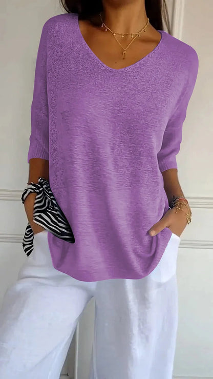 Women's Knitted Vest V-Neck Comfortable Elegant