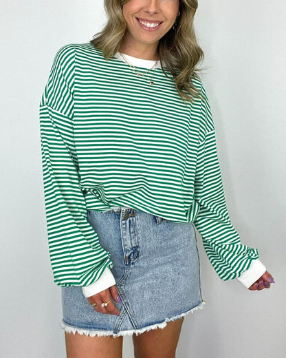 Stylish Oversized Striped Sweater