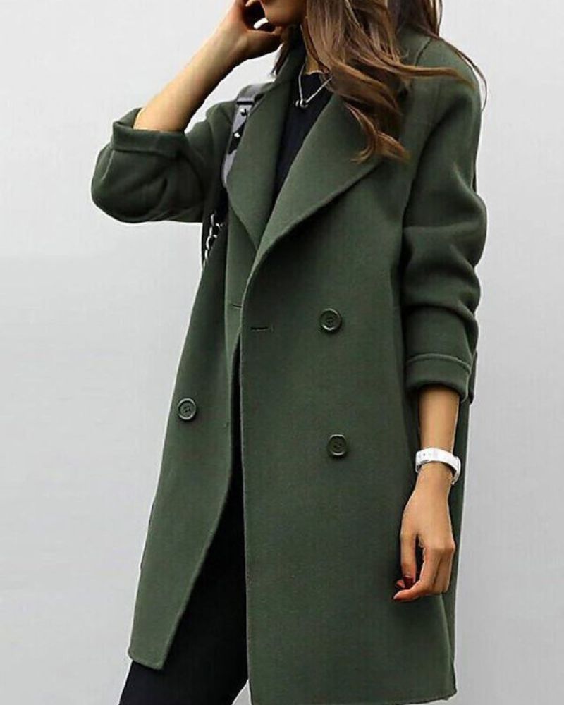Elegant Moosgrüne Damenjacke - IdealeKleiden