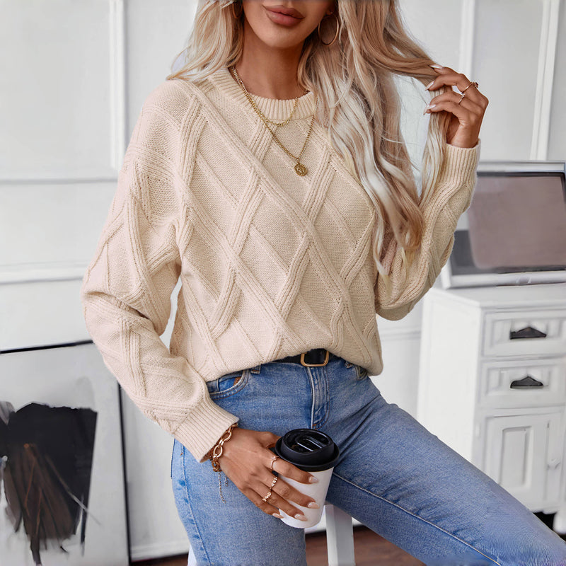 Stylish Solid Color Sweater for Women