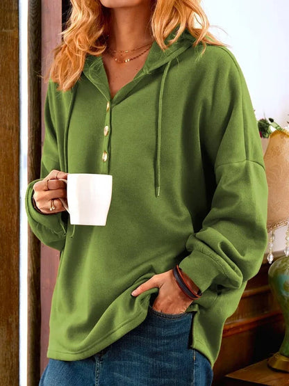 Hoodie With Buttons Comfortable