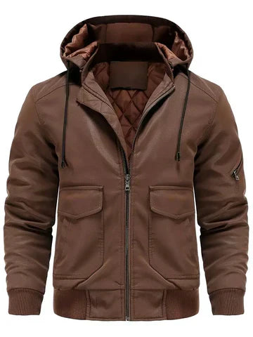 Men's Waterproof Winter Jacket Hooded Insulated