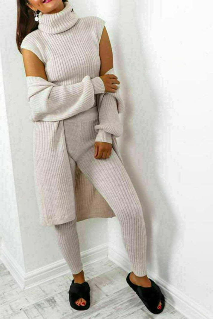 Comfortable 3-Piece Knit Lounge Sets