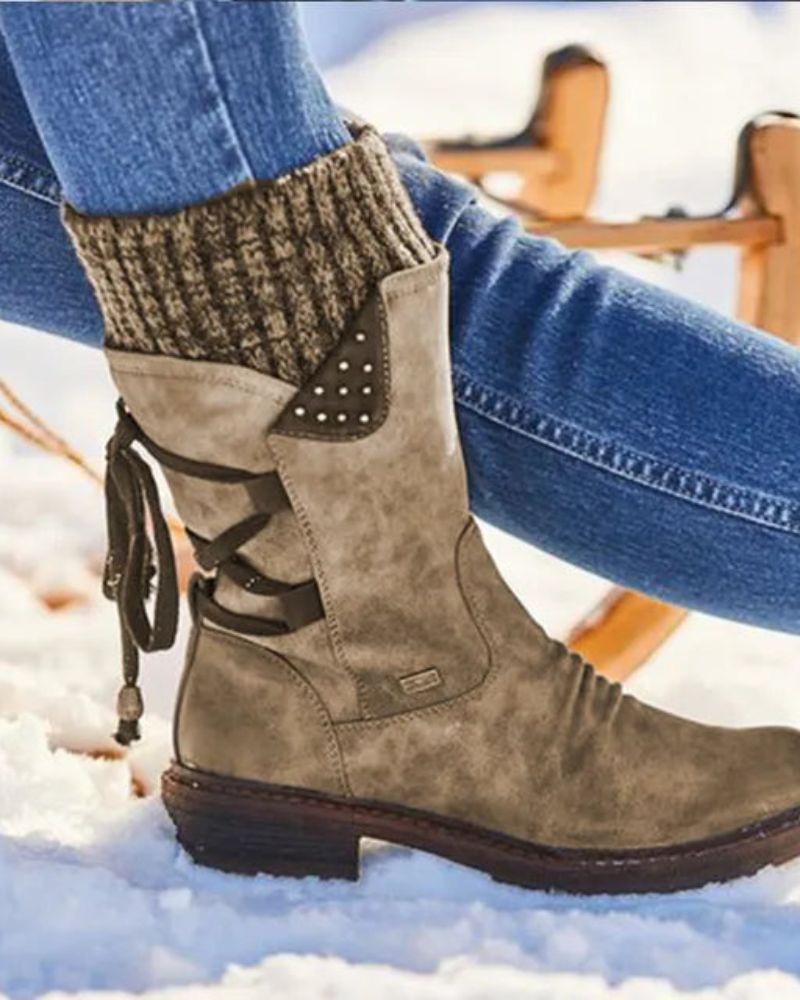 Genuine Leather Boots Winter Warm