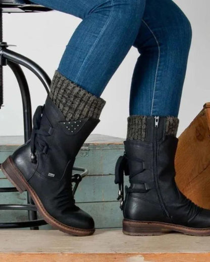 Genuine Leather Boots Winter Warm