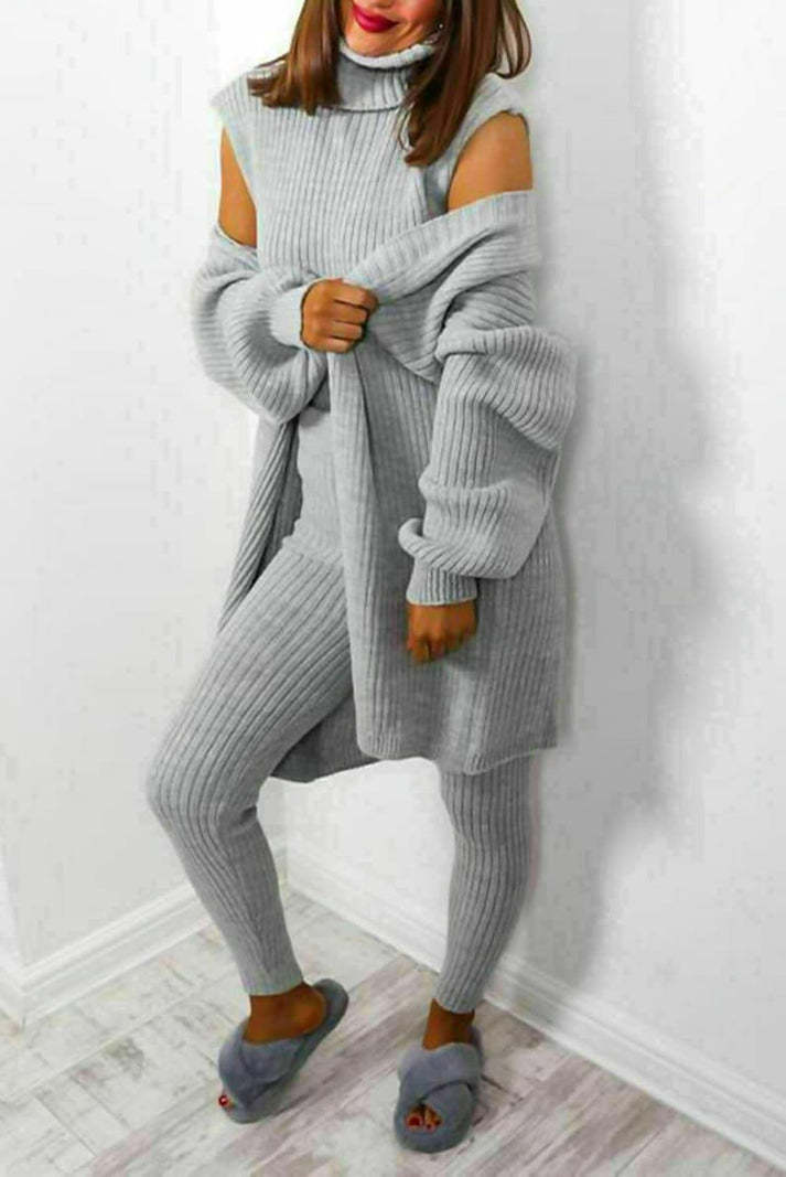 Comfortable 3-Piece Knit Lounge Sets