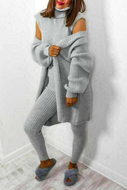 Comfortable 3-Piece Knit Lounge Sets