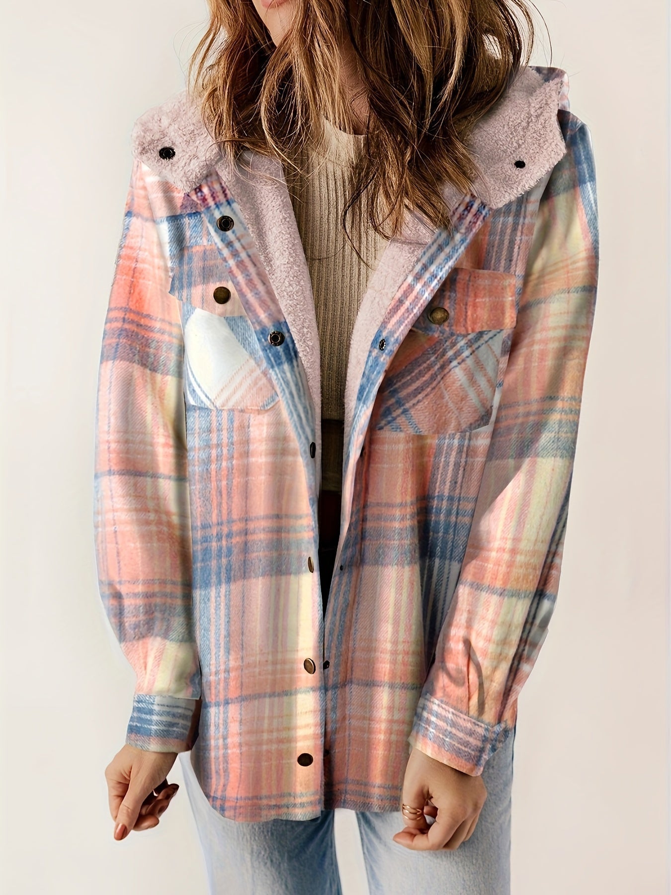 Soft winter jacket velvet lining hood