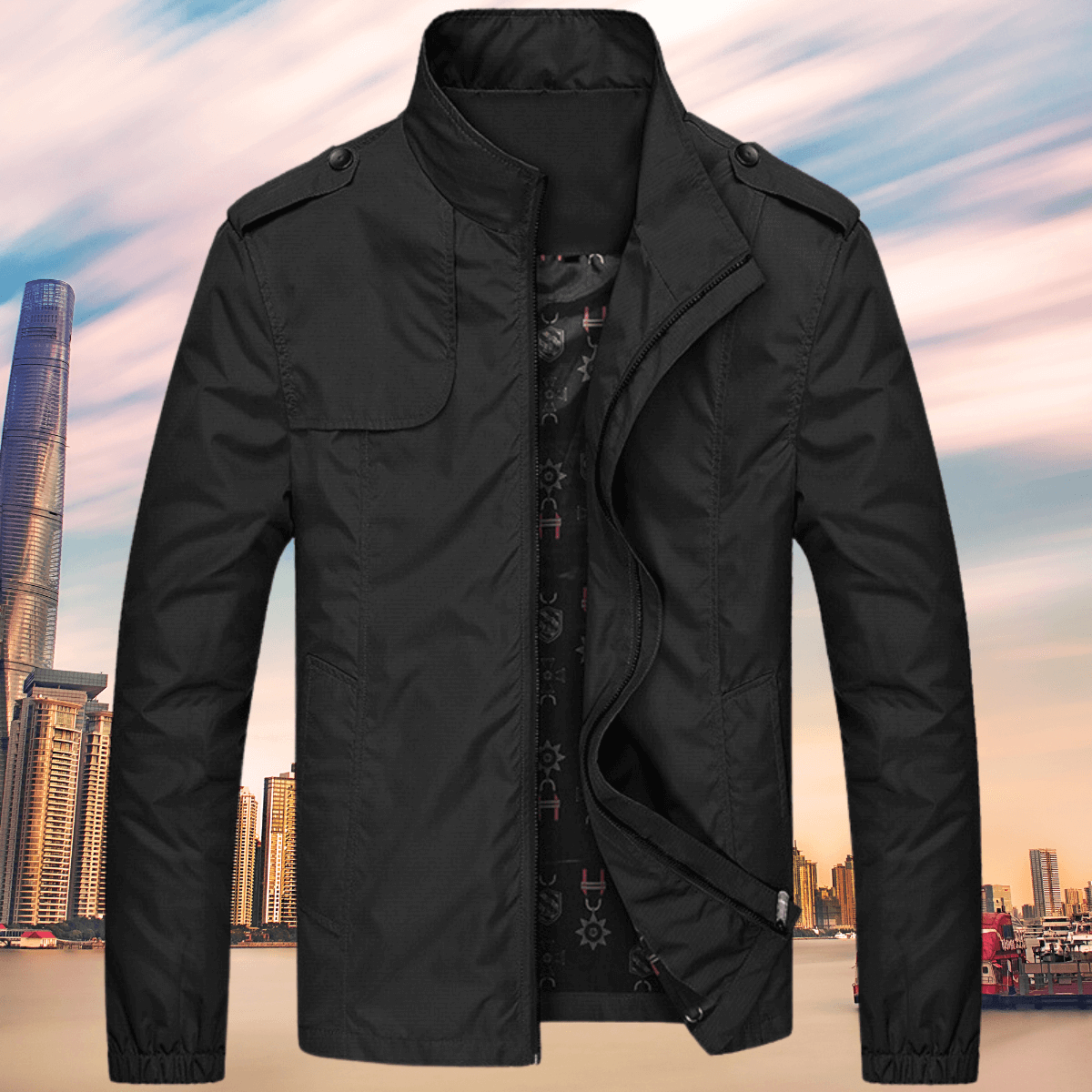 Men's Autumn Jacket Oxford Style Collar