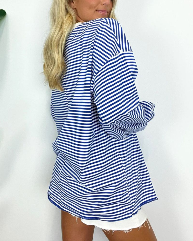 Stylish Oversized Striped Sweater