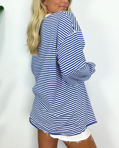 Stylish Oversized Striped Sweater