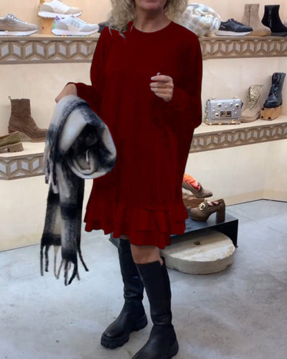 Elegant Women's Long-Sleeved Slim Dress