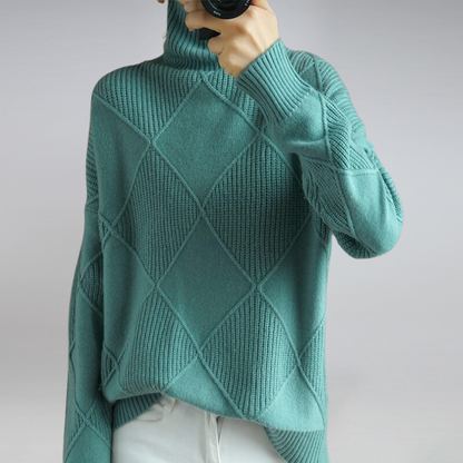 Soft Women's Sweaters Cashmere Turtleneck Oversized