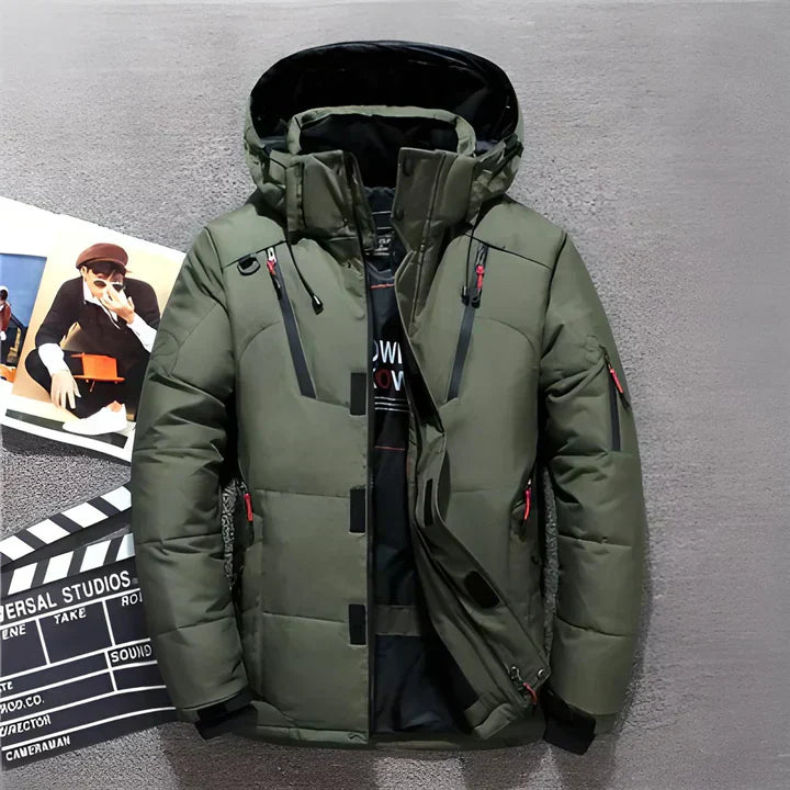 Herren Winterjacke Isoliert Kapuze Outdoor