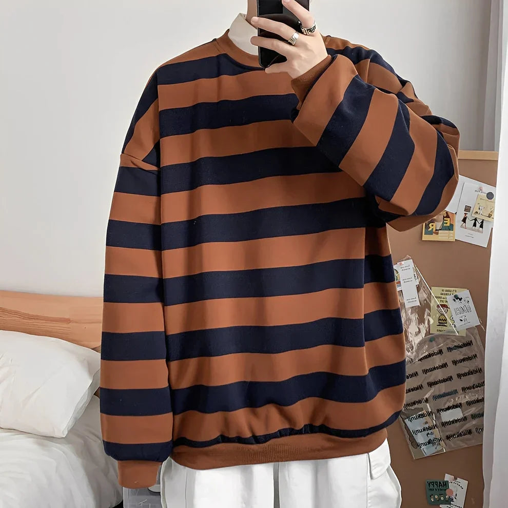Men's Oversized Sweater Striped Design