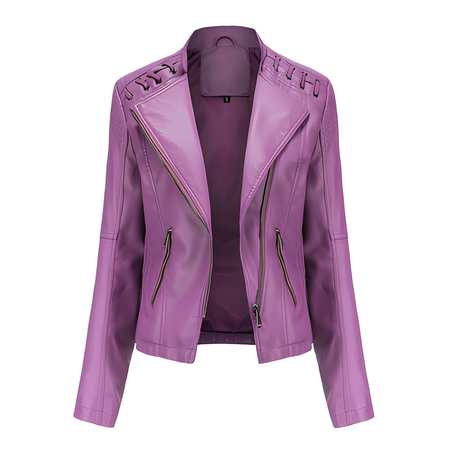 Stilvolle Damen Lederjacke Kurz Elegant