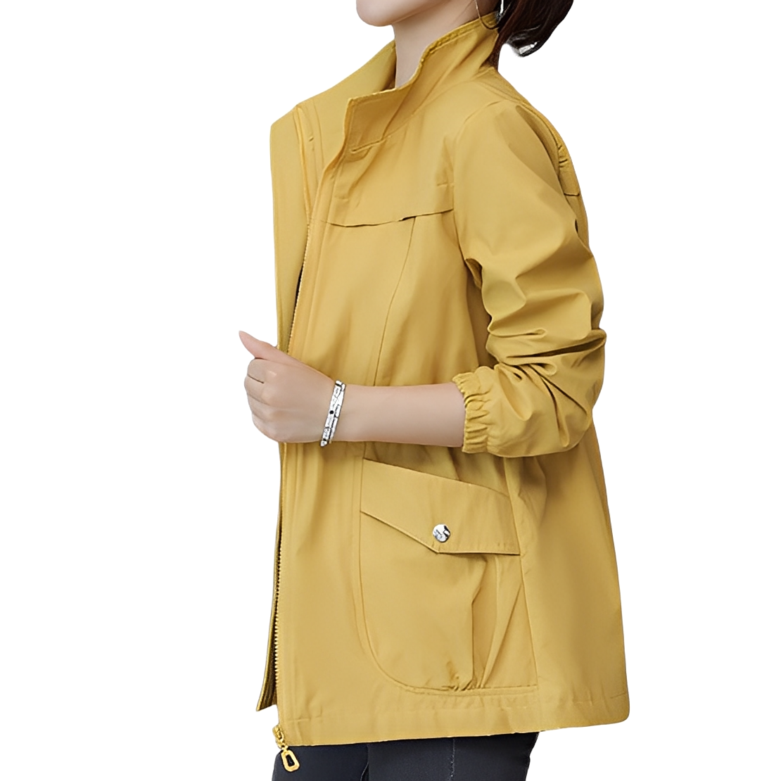 Moderne Damenjacke Verstellbare Taille Stilvoll