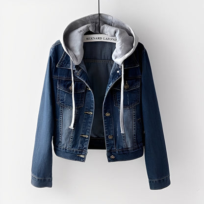 Stylish women's jacket with detachable hood