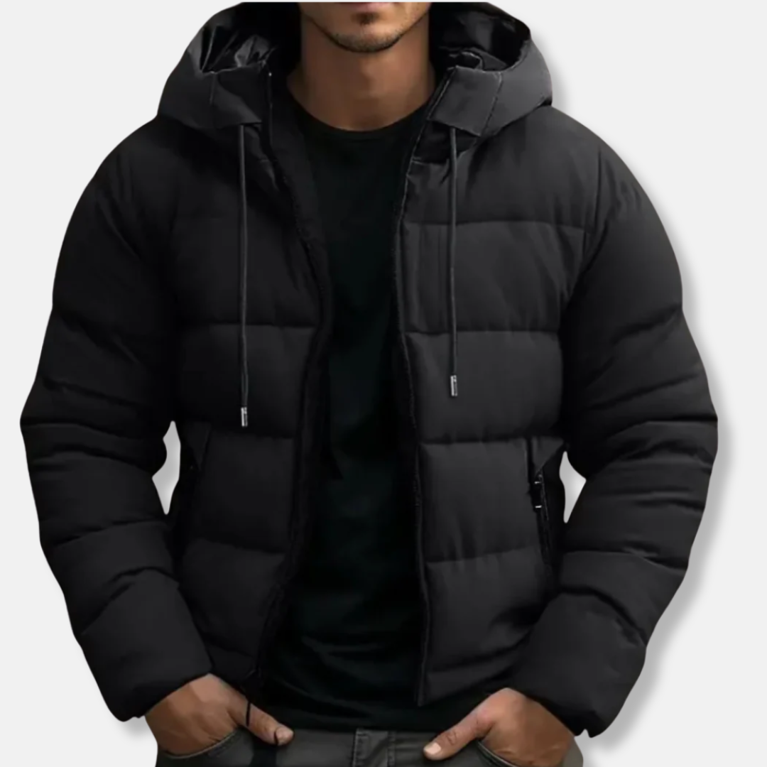 Winter Puffer Jacket Adjustable Hood