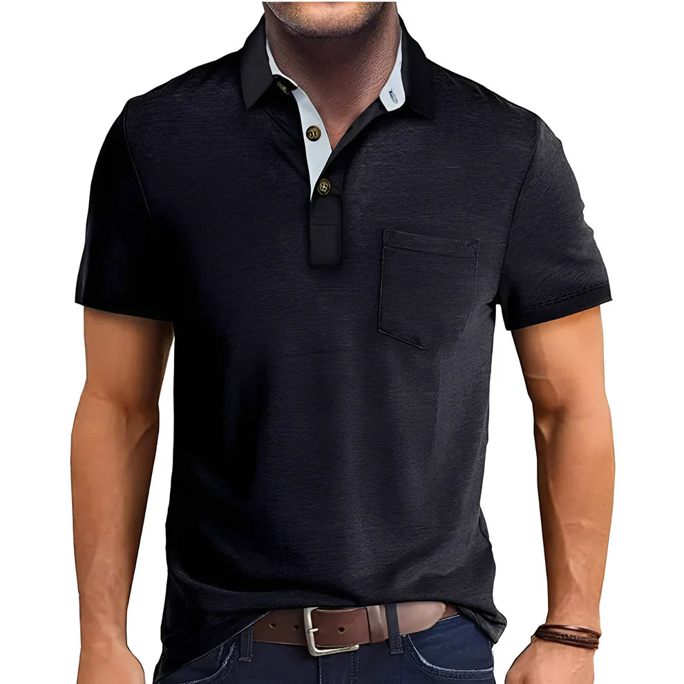 Men's Retro Short Sleeve Casual Polo Shirt