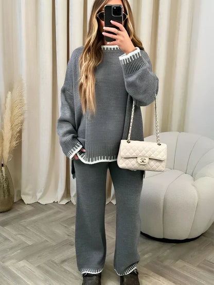 Elegant 2-Piece Women's Warm Knit Set