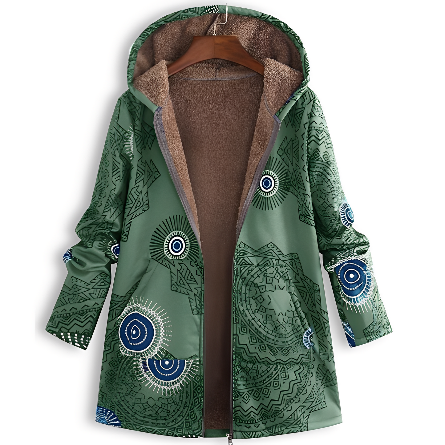 Stylish women's jacket with a vintage-look pattern