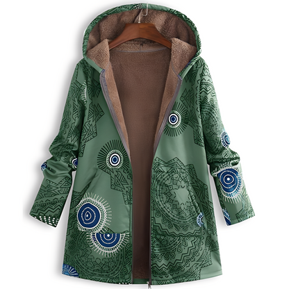Stylish women's jacket with a vintage-look pattern