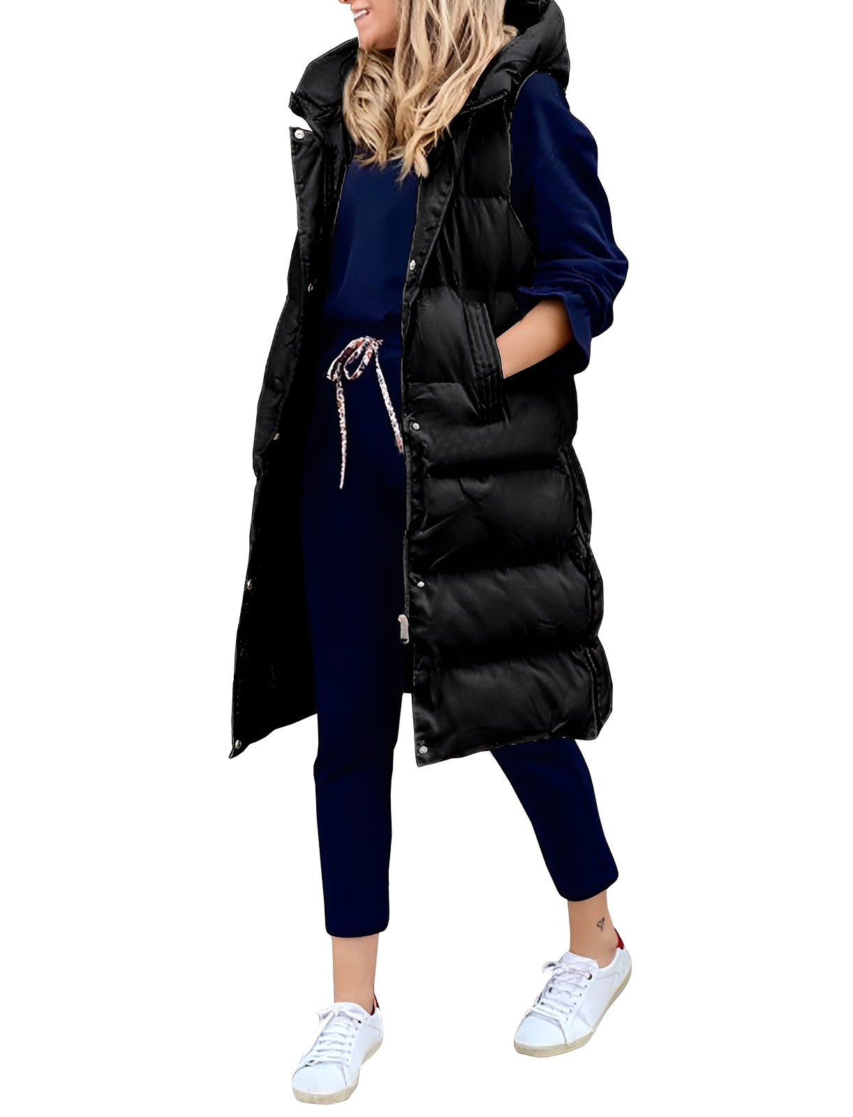 Elegant Women's Long Sleeveless Stylish Vest