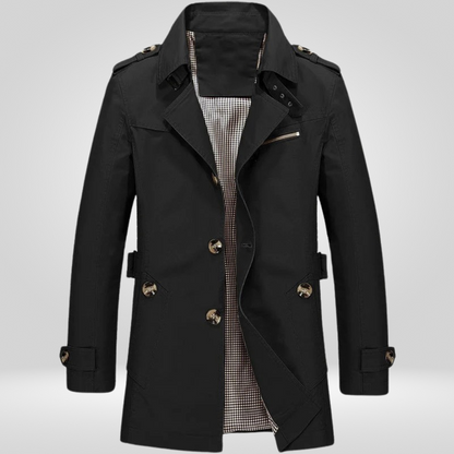 Men's Classic Long Trench Coat